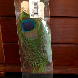 Peacock feather earrings